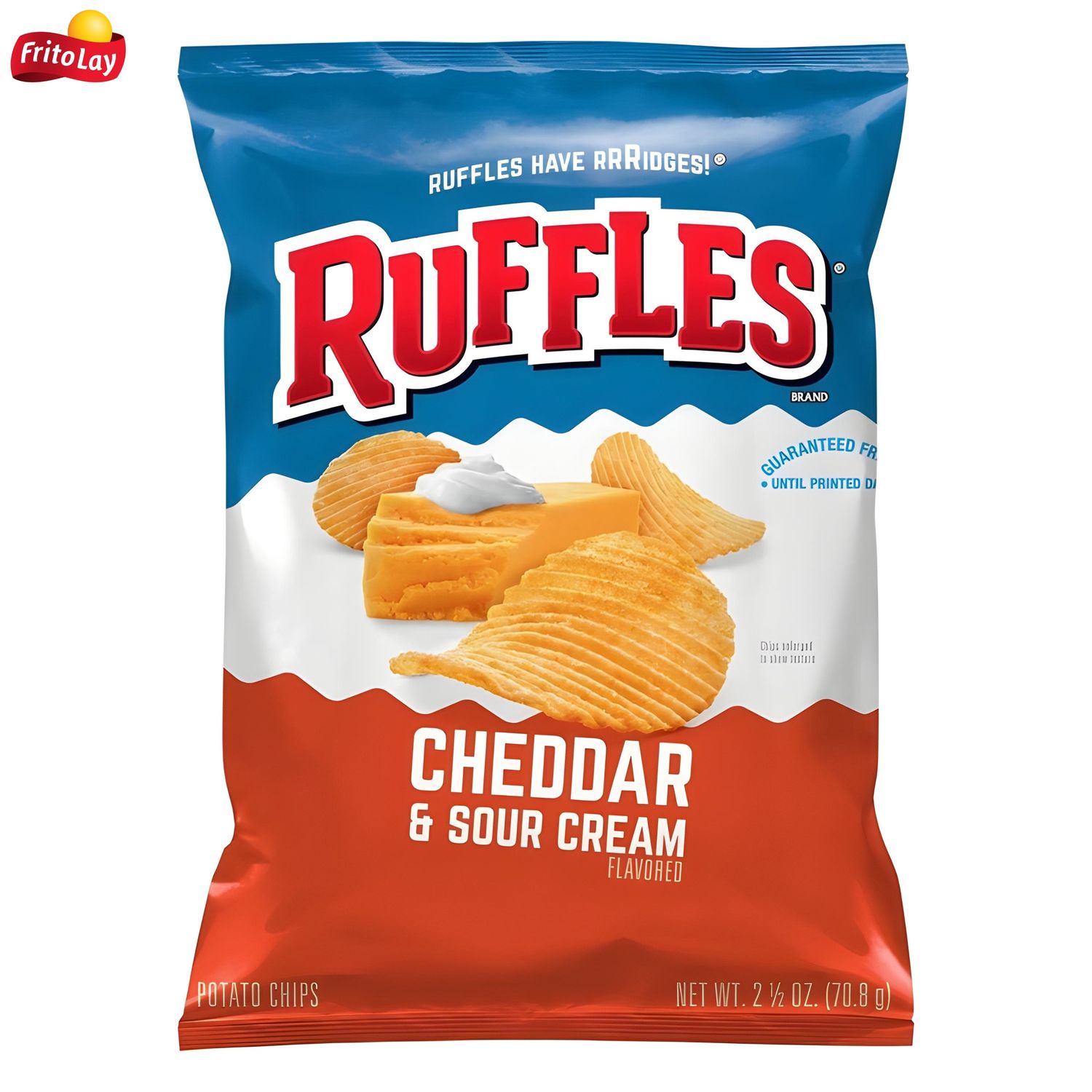 Ruffles® Cheddar &amp; Sour Cream, Package Size: 2 ¼ oz