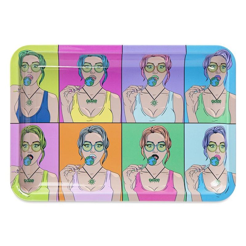 Ooze® Metal Rolling Tray, Design: Candy Shop