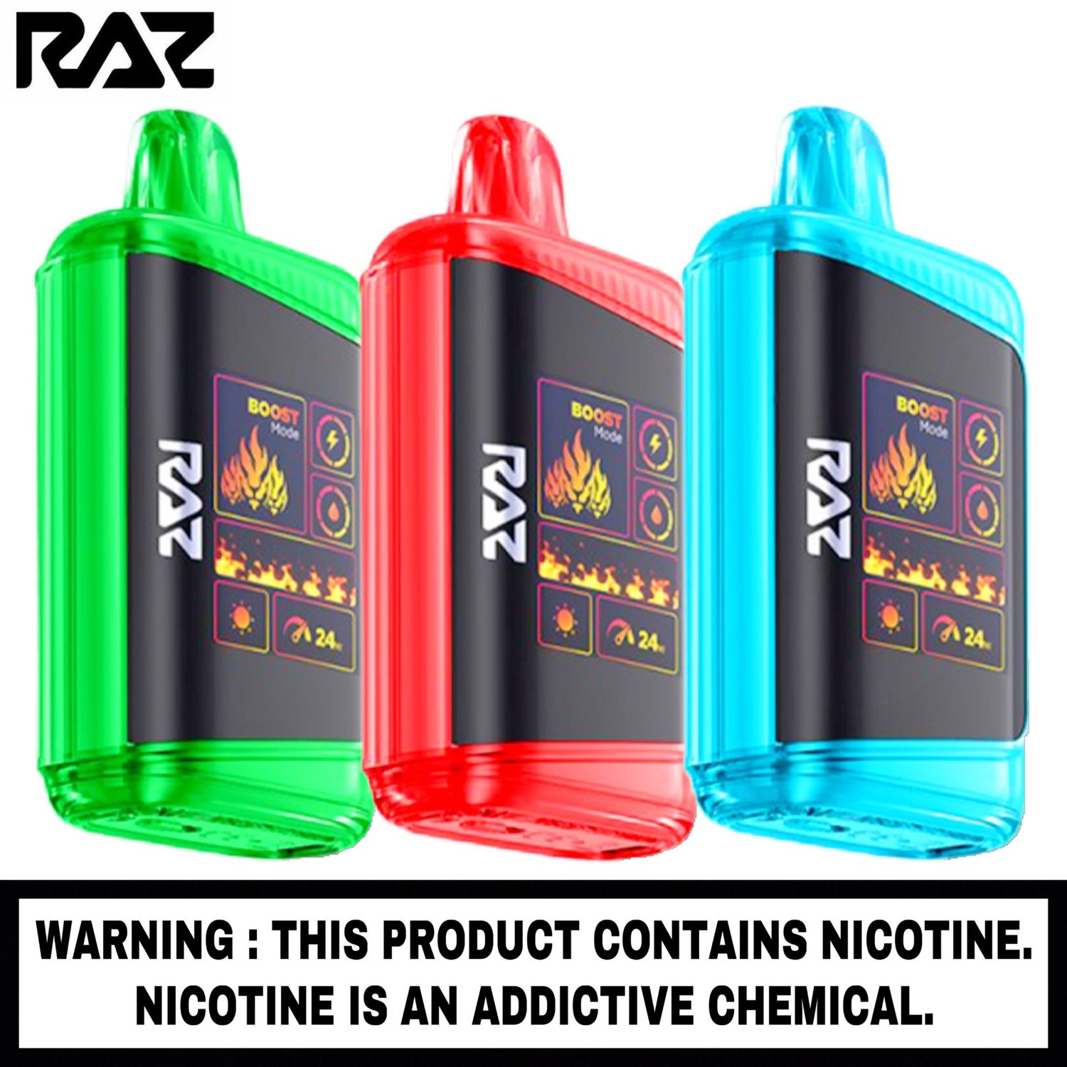 Raz™ 25,000, Flavor: Bangin Sour Berries, Nicotine Strength: 5%