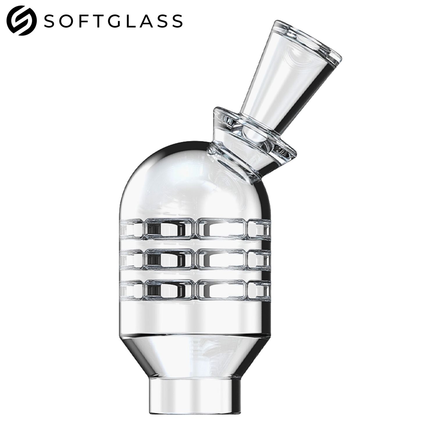 SoftGlass™ Tandem Rig Top (Mason Perc), Color: Clear