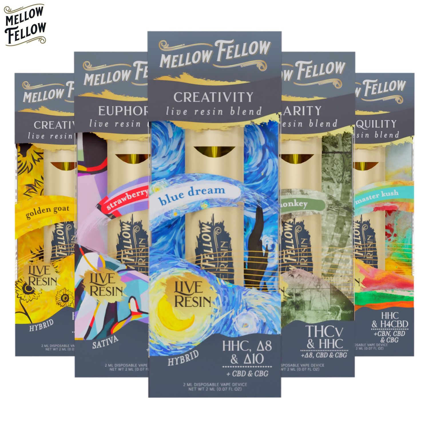 Mellow Fellow™ Disposable, Strain: Blue Dream (Hybrid)