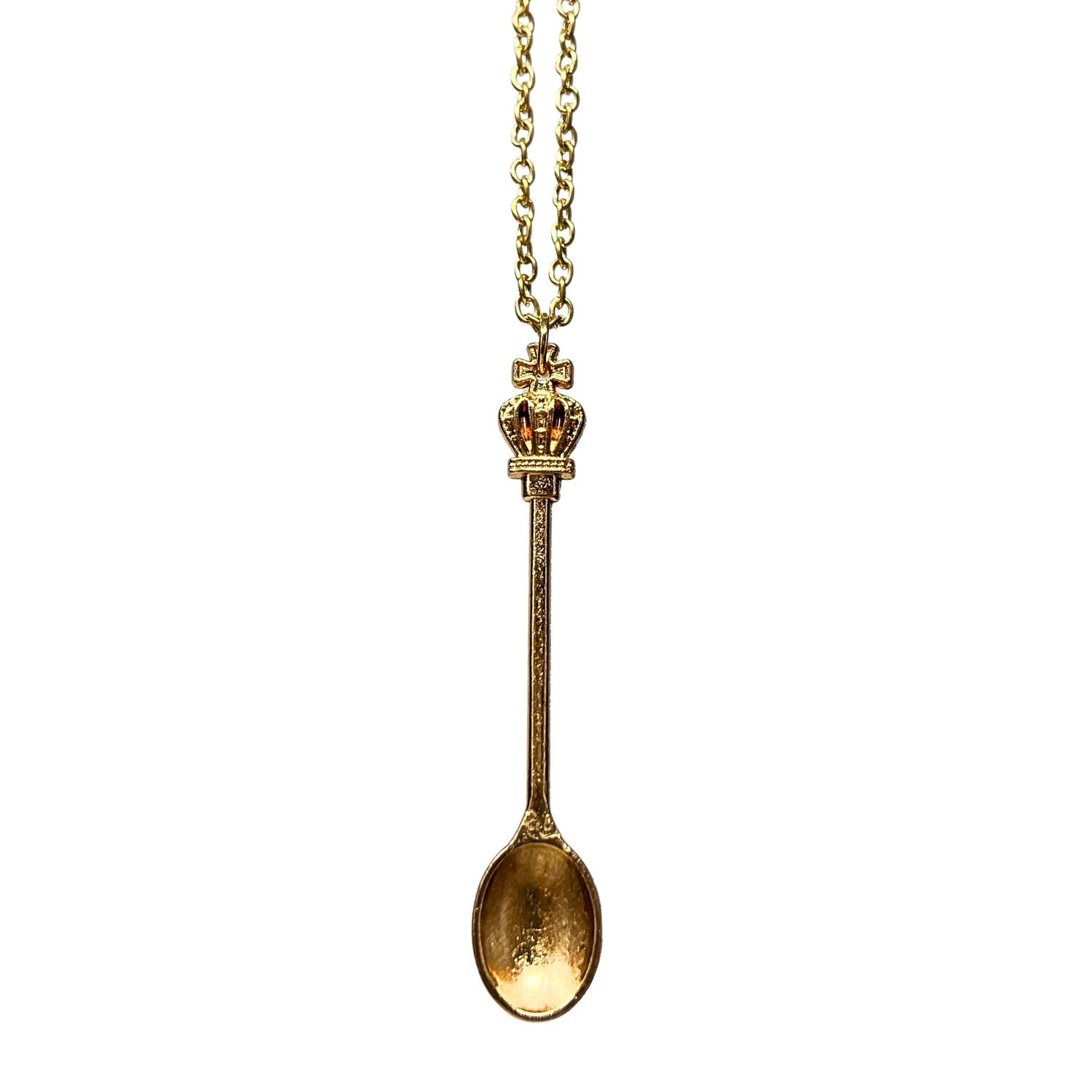 Mini Spoon Dab Tool Necklace, Color: Gold