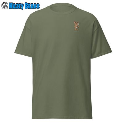 Hazey Bearr™ Tee (Blowing  O&#39;s), Color: Green (10% Donated), Size: Small