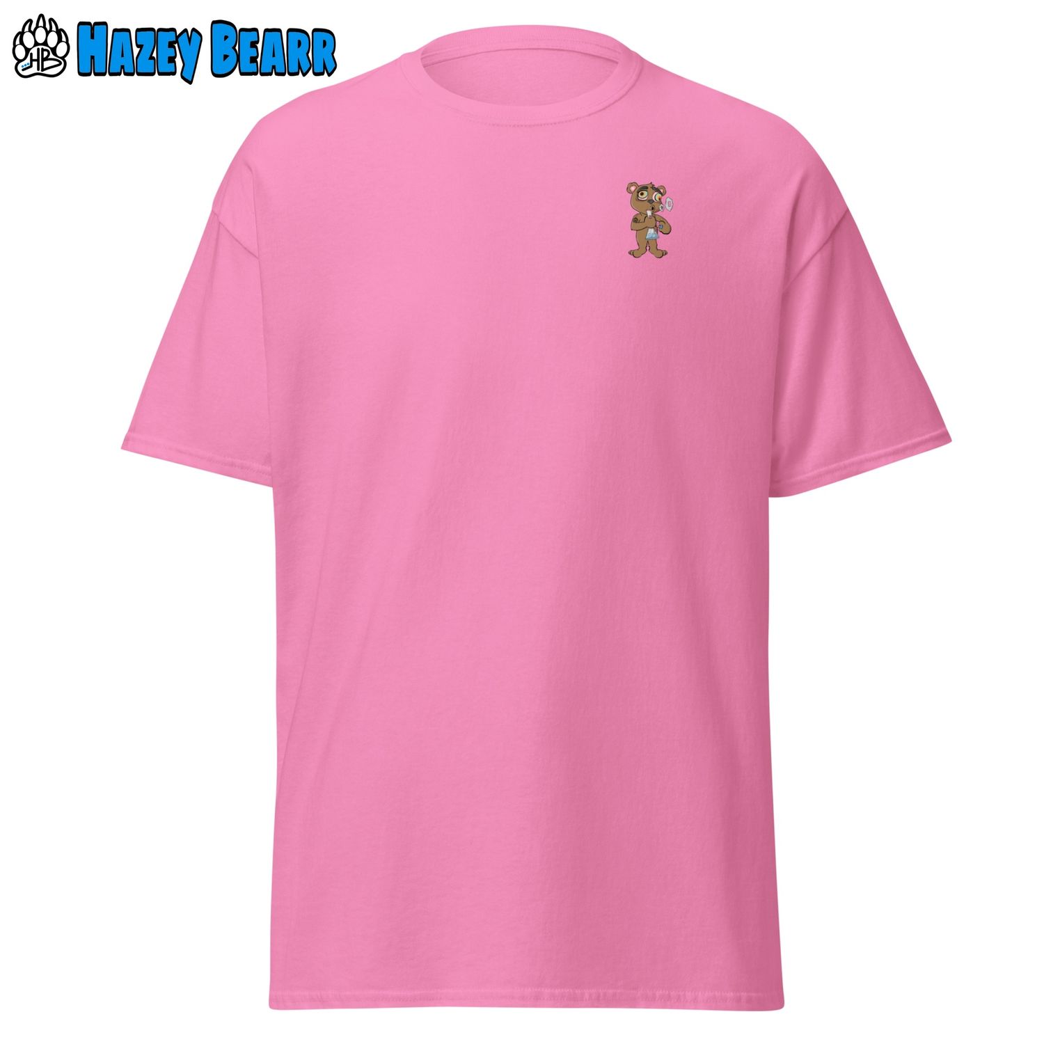Hazey Bearr™ Tee  (Blowing O&#39;s), Size: Small, Color: Pink (10% Donated)