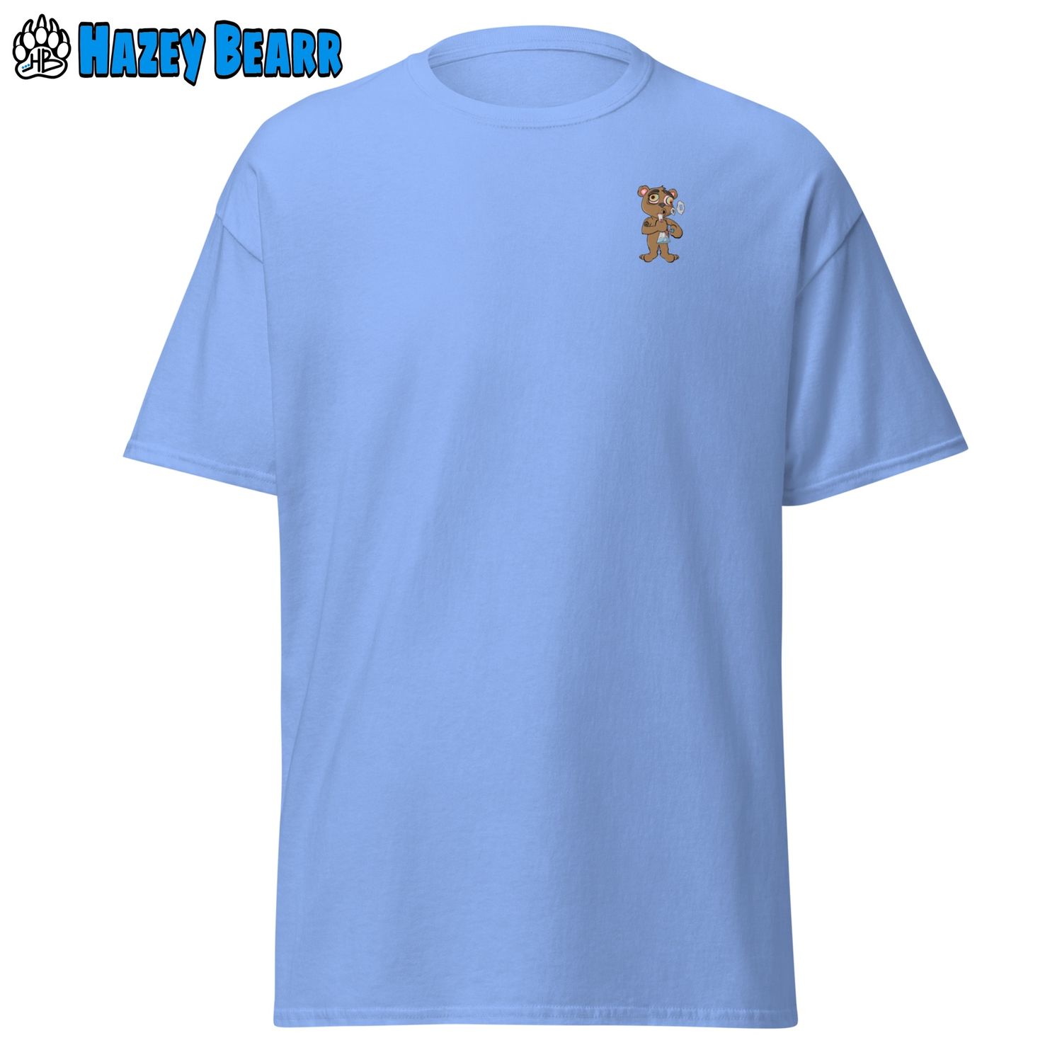 Hazey Bearr™ Tee  (Blowing  O&#39;s), Color: Blue (10% Donated), Size: Small