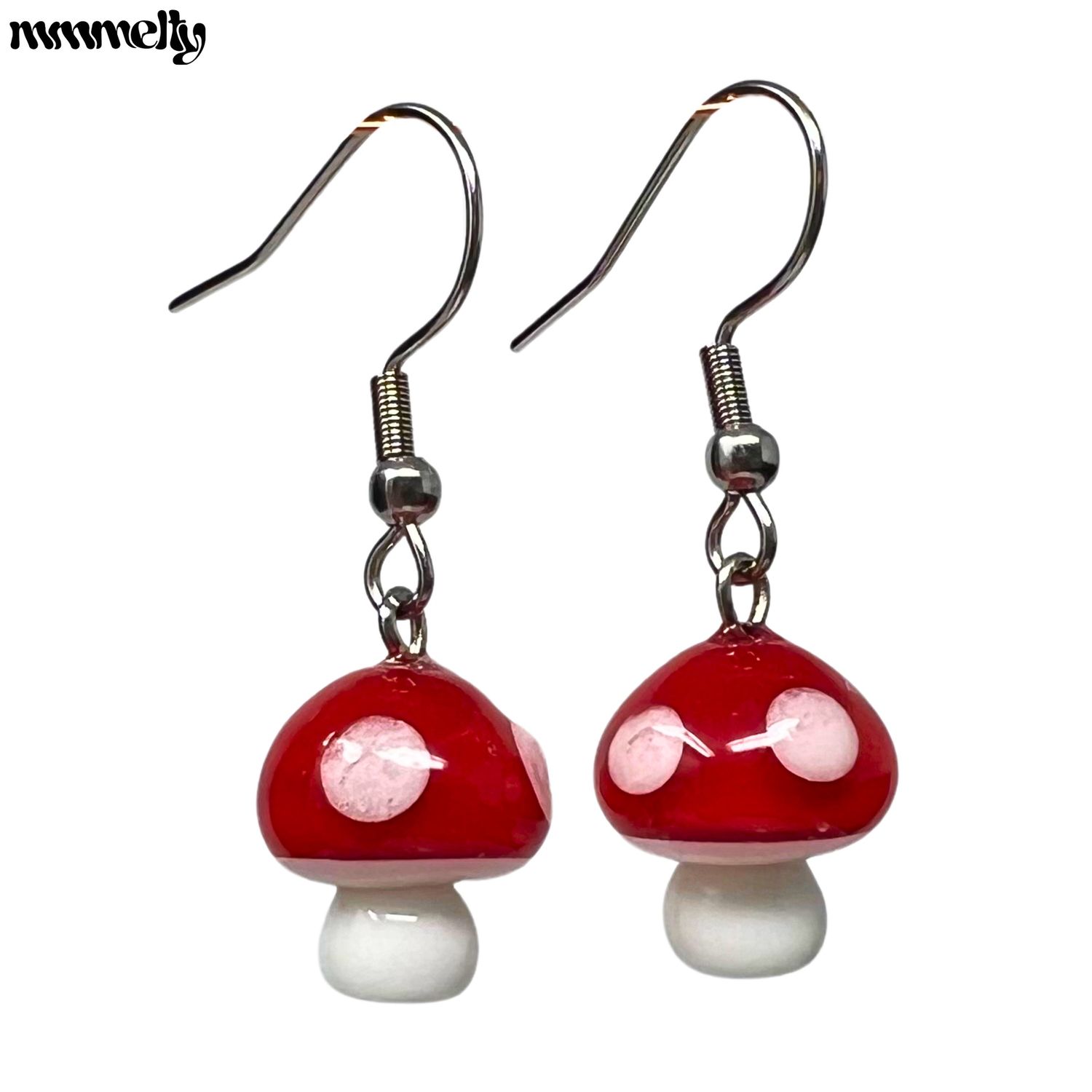 Mmmelty™ Earrings (Red Mushrooms)