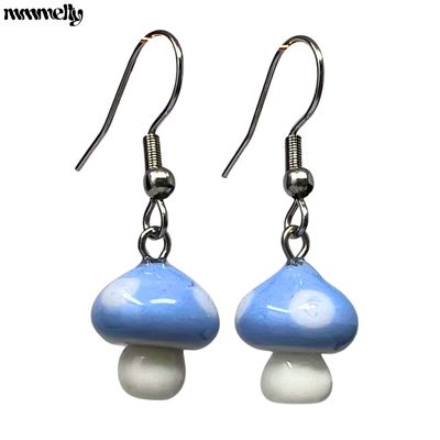 Mmmelty™ Earrings (Blue Mushrooms)