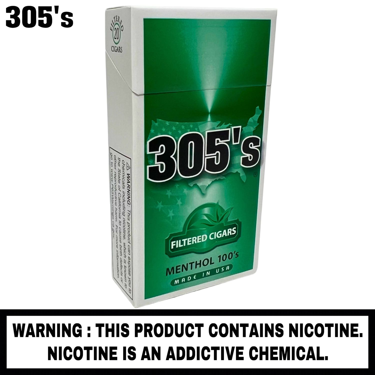 305’s™ Filtered Cigars (Menthol), Package Size: Single Pack