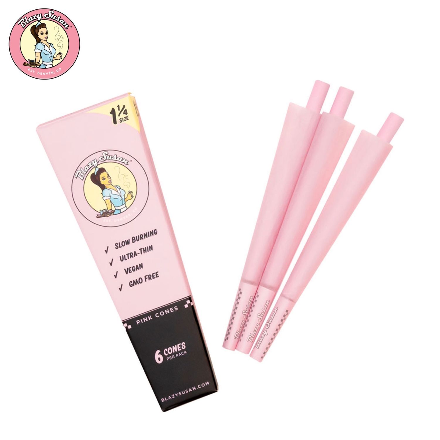 Blazy Susan™ Cones (Pink), Paper Size: 1 ¼"