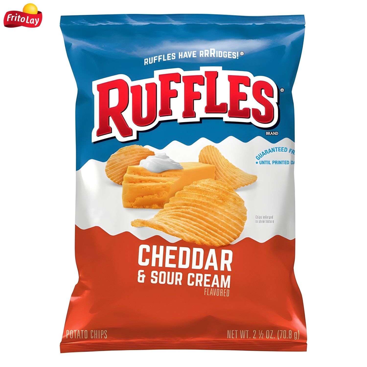 Ruffles® Cheddar &amp; Sour Cream, Package Size: 2 ¼ oz