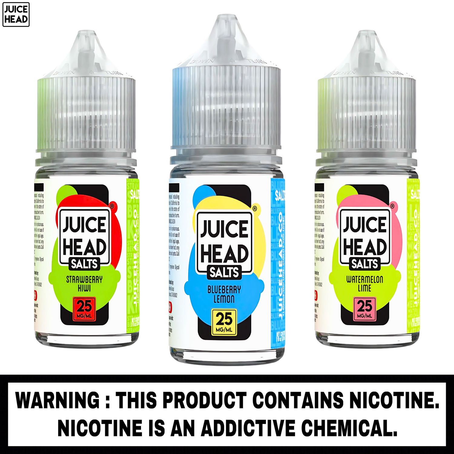 Juice Head™ Salt E-liquid, Flavor: Apple Watermelon, Nicotine Strength: 35 mg