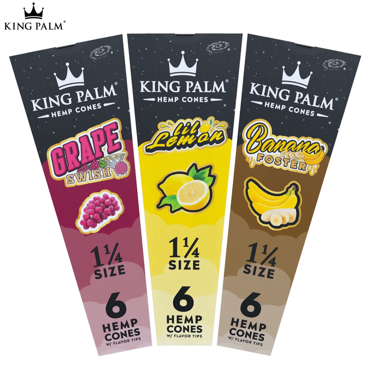 King Palm® Flavored Cones (1 ¼"), Flavor: Banana Foster, Paper Size: 1 ¼"
