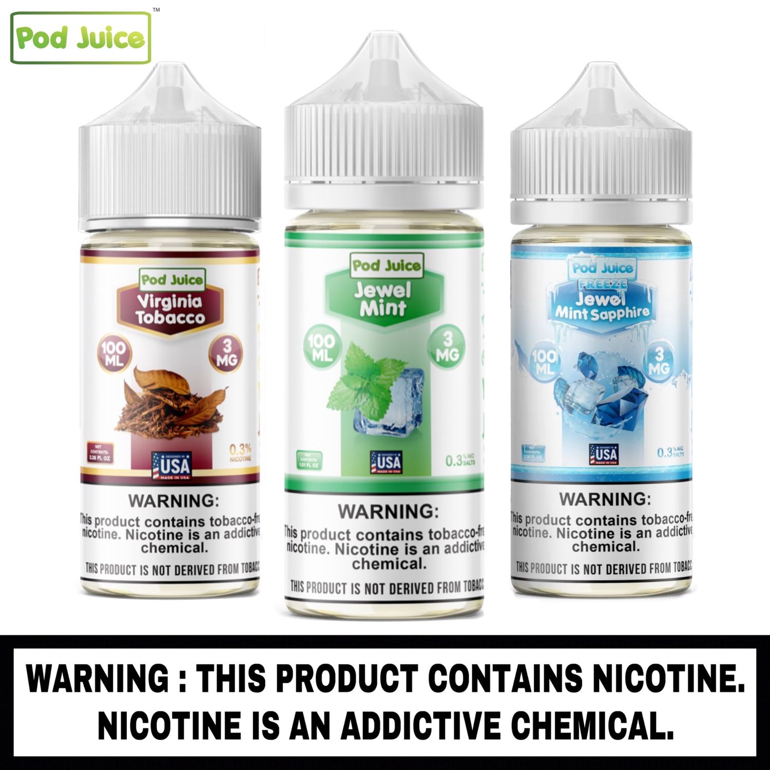 Pod Juice™ E-liquid (Mint &amp; Tobacco)