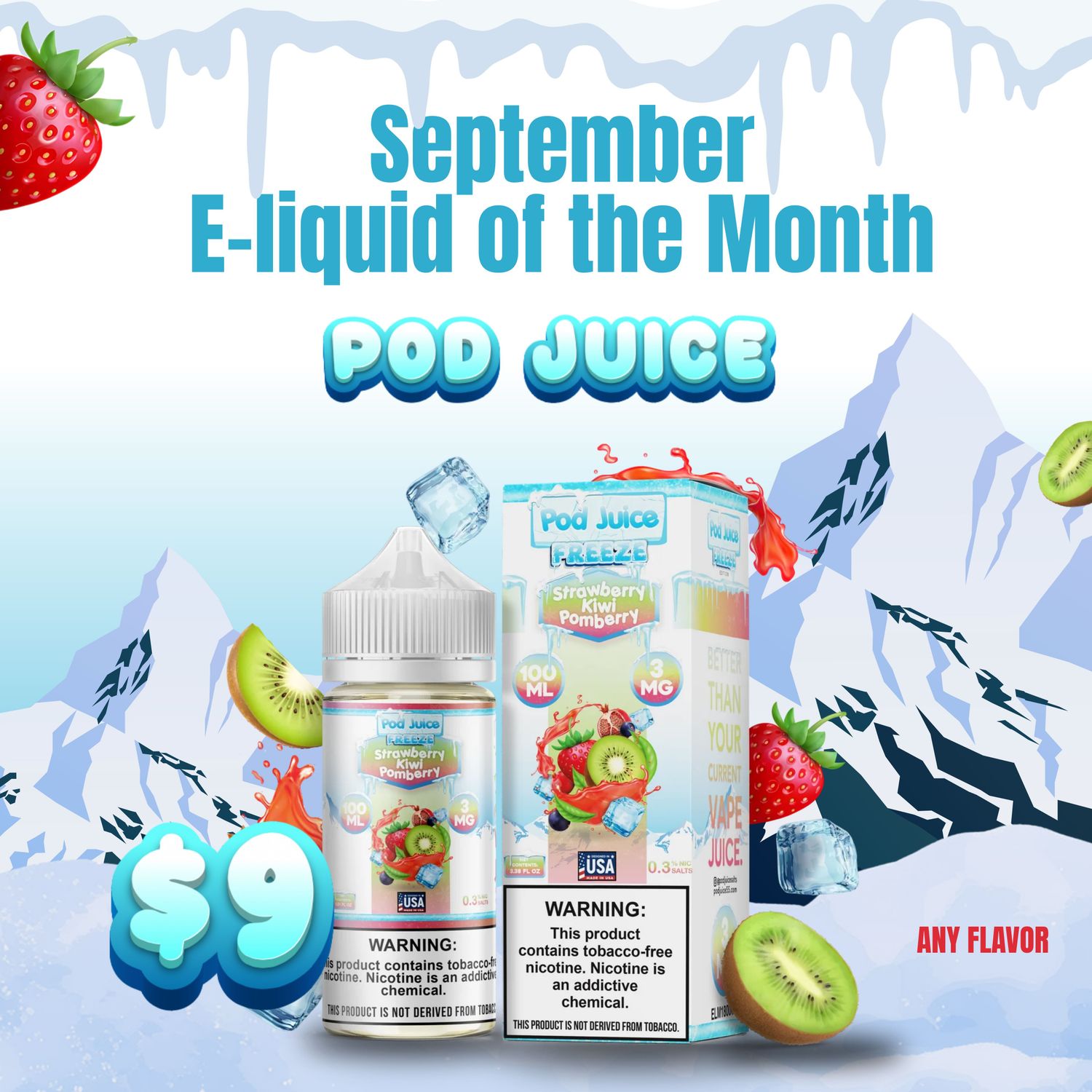 Pod Juice™ E-liquid (Mint &amp; Tobacco)
