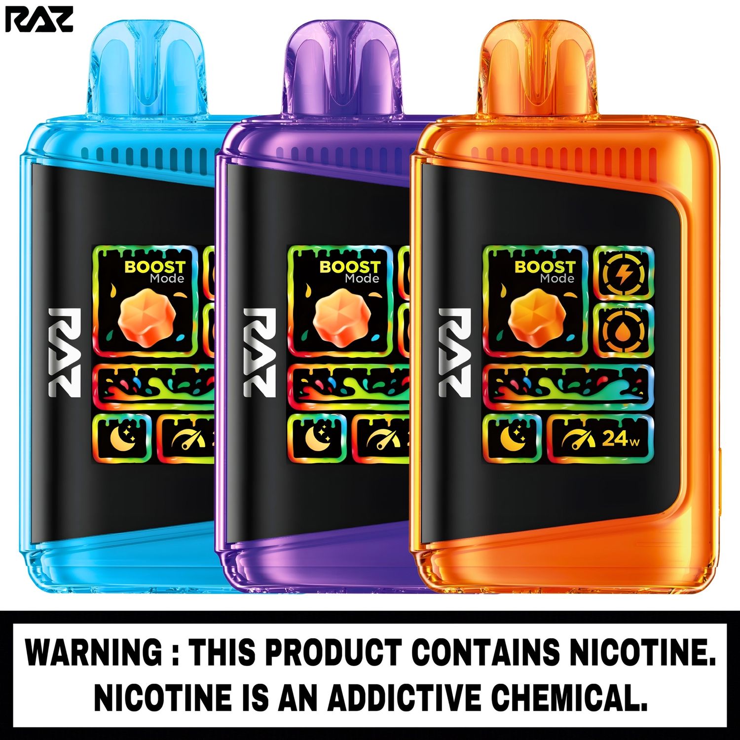 Raz™ 25,000, Flavor: Bangin Sour Berries, Nicotine Strength: 5%