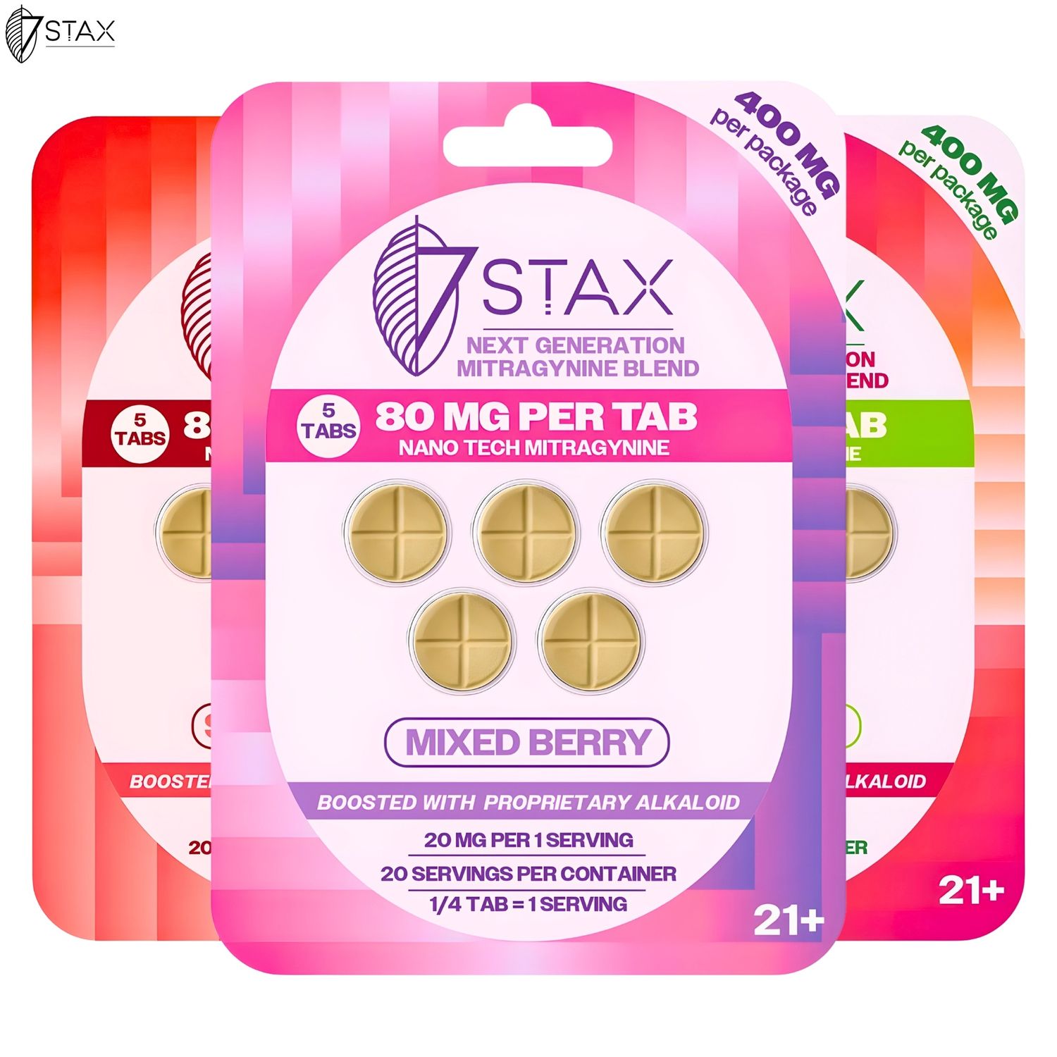 7 Stax™ Tablets (5 pack), Flavor: Mixed Berry