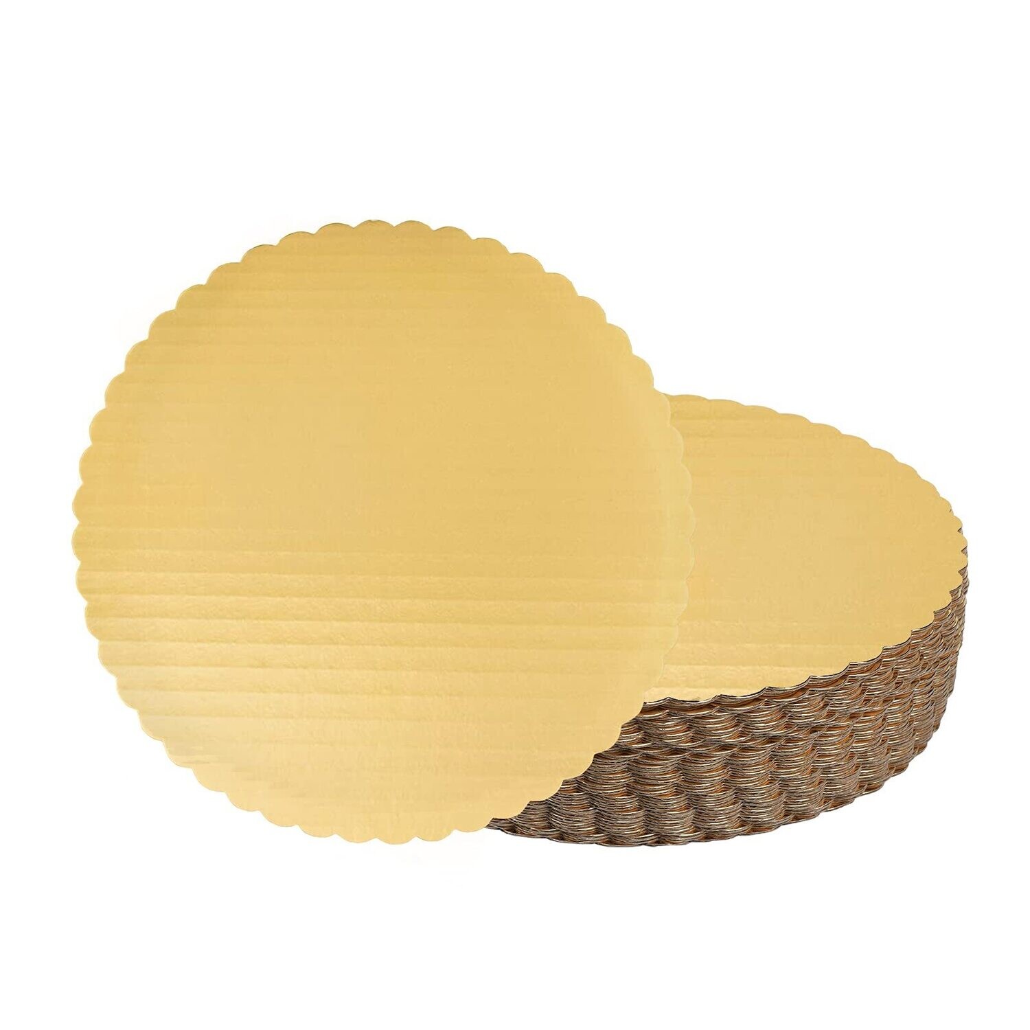 18&quot; Scalloped Gold Vase
