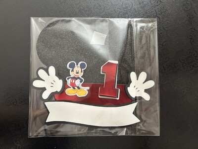 Mickey Mouse Cake Topper with Customizable Name