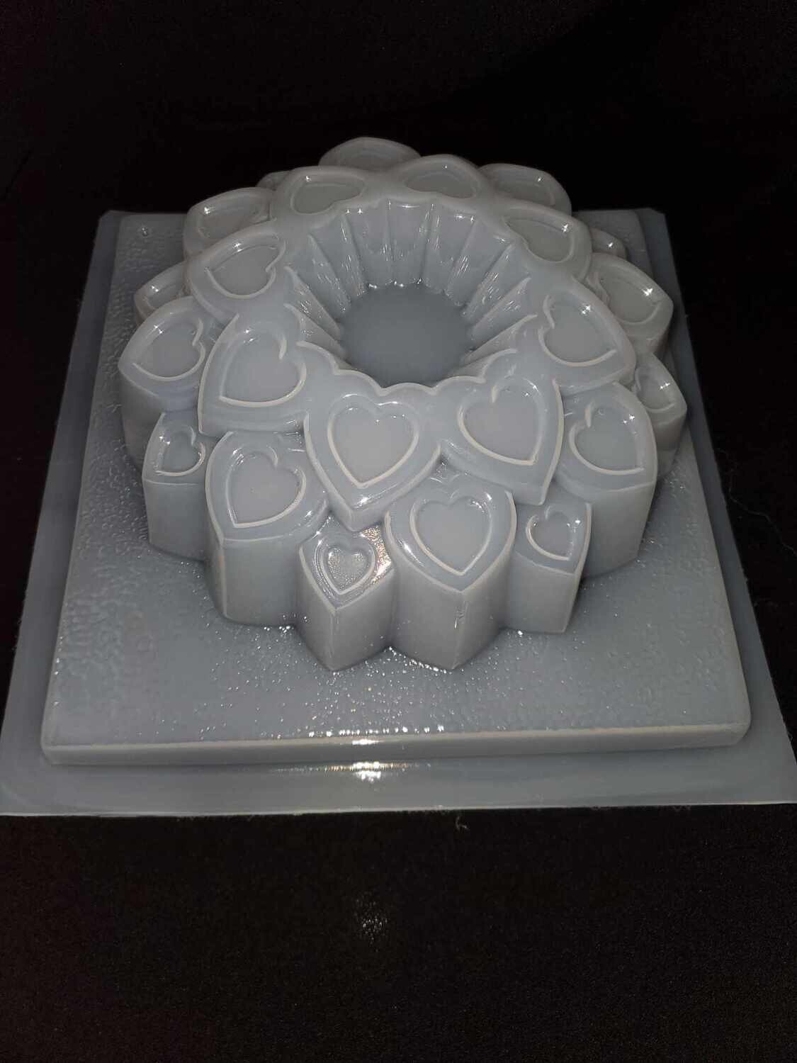 Heart Themed Circle Jello Molde