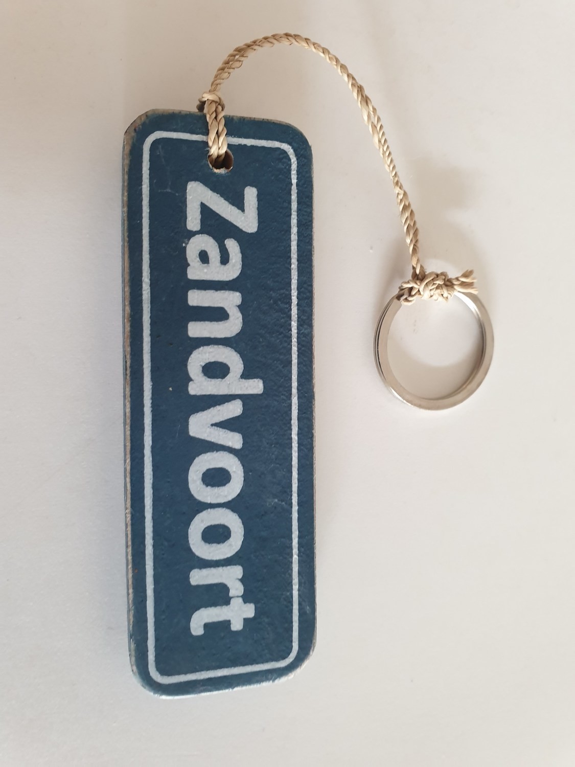 Sleutelhanger Zandvoort hout plaatsnaambord
