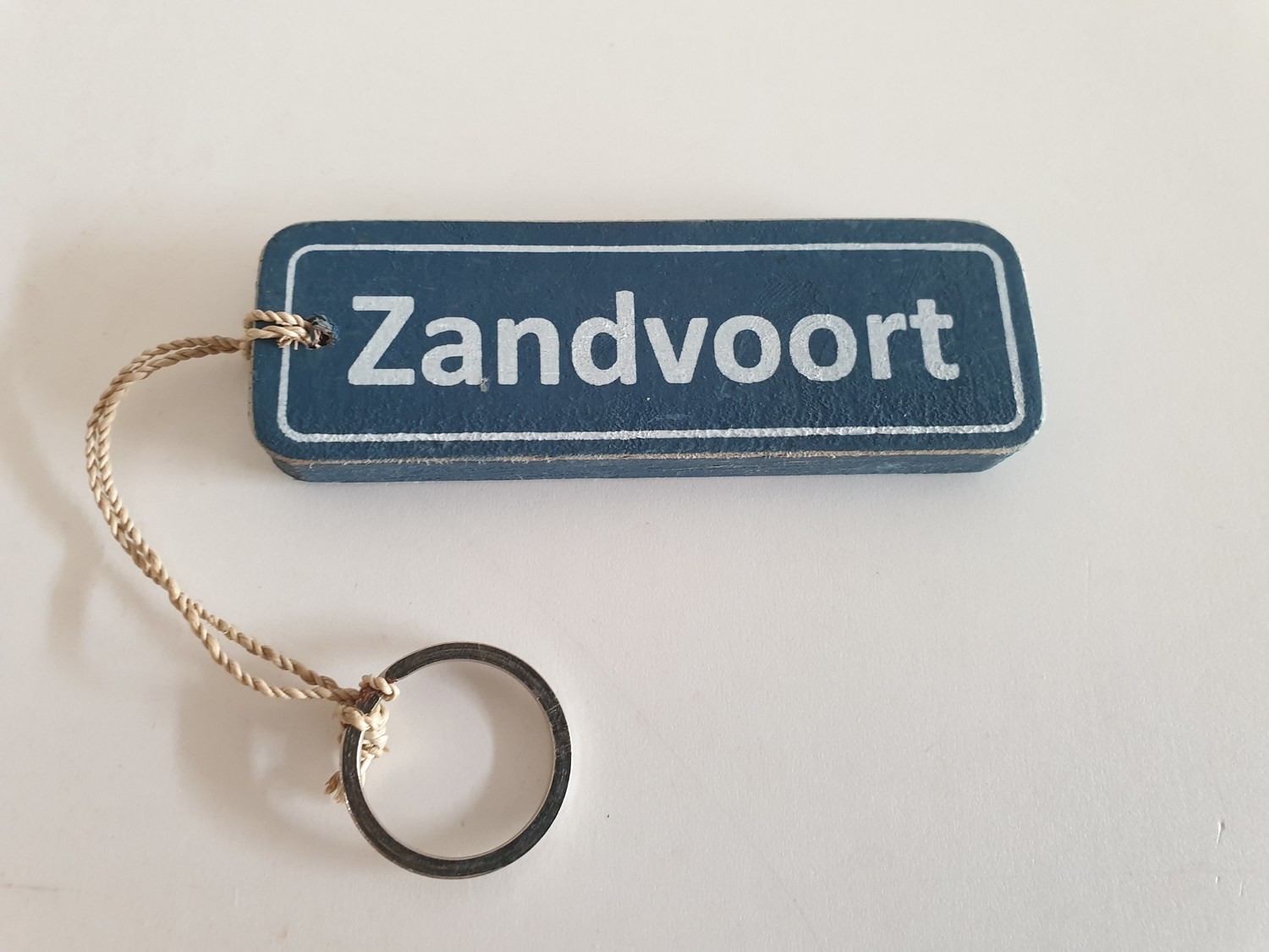 Sleutelhanger Zandvoort hout plaatsnaambord