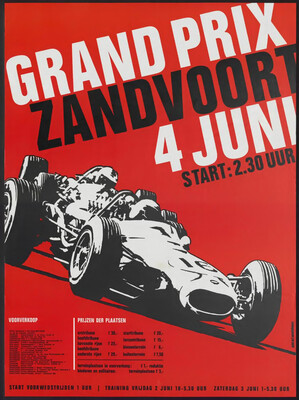 Raceposter Grand Prix Zandvoort 1967