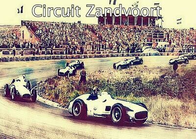 Ansichtkaart Circuit  Zandvoort 1955