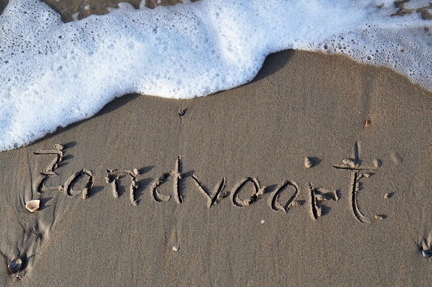 Zandvoort in het zand - print op paneel