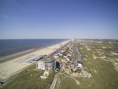 Luchtfoto Zandvoort aan Zee - print op paneel