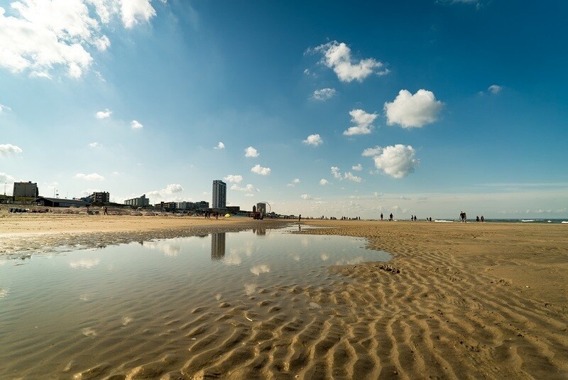 Strand - print op canvas