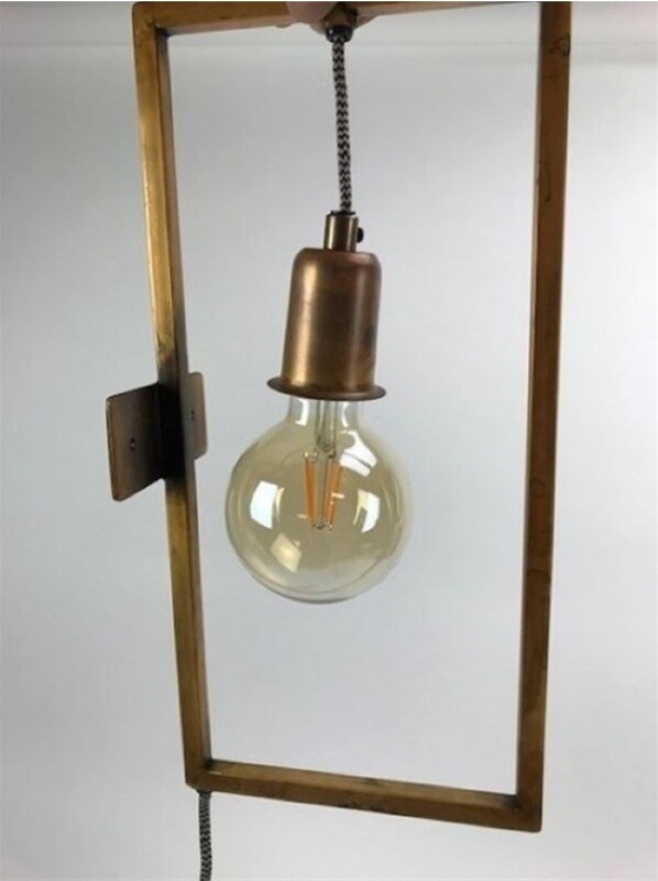 Wall Lamp Frame Blue Gold