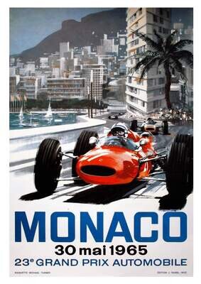 Raceposter Monaco 1965
