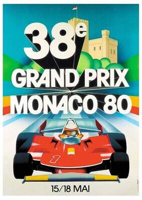 Raceposter Monaco 1980