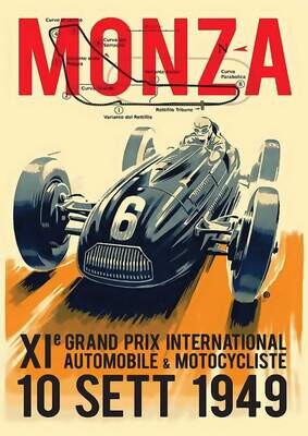 Raceposter Monza 1949