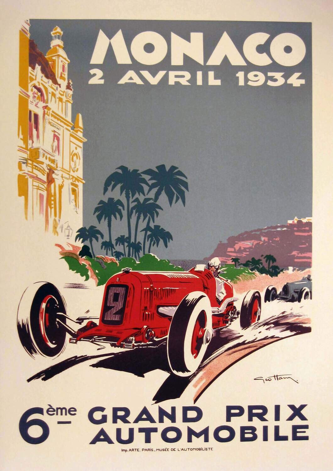 Raceposter Monaco 1934
