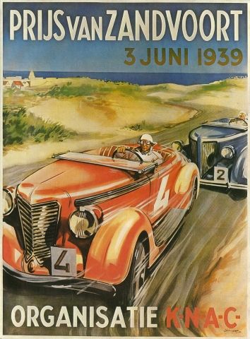 Raceposter Prijs van Zandvoort 1939