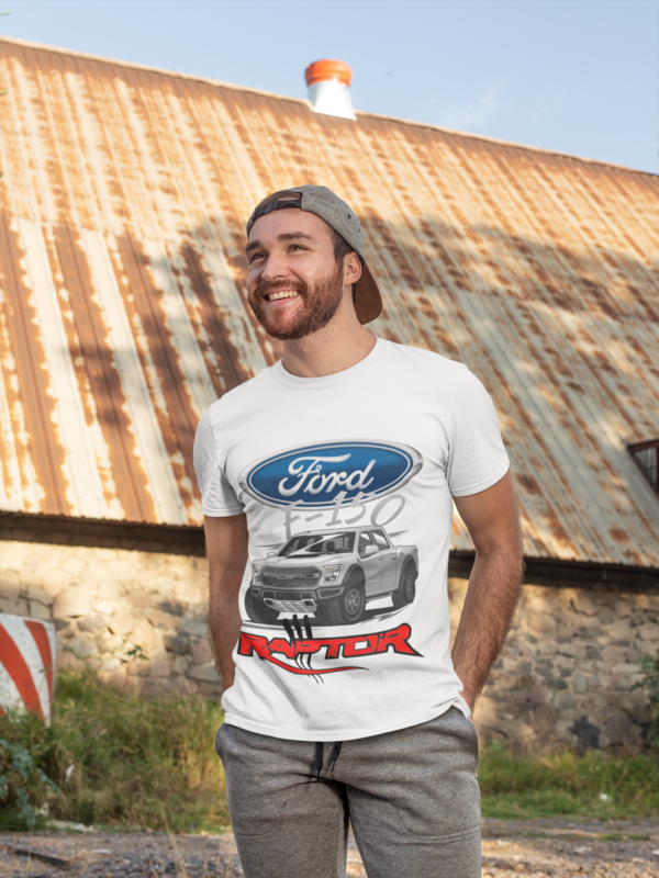T-shirt round neck cotton Pick-up truck F-150 Raptor T-shirt Ford truck sweatshirt-hoodie