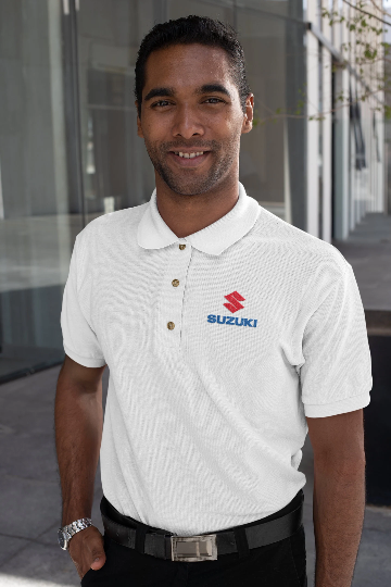 Embroidery custom polo shirt custom car / bike logo