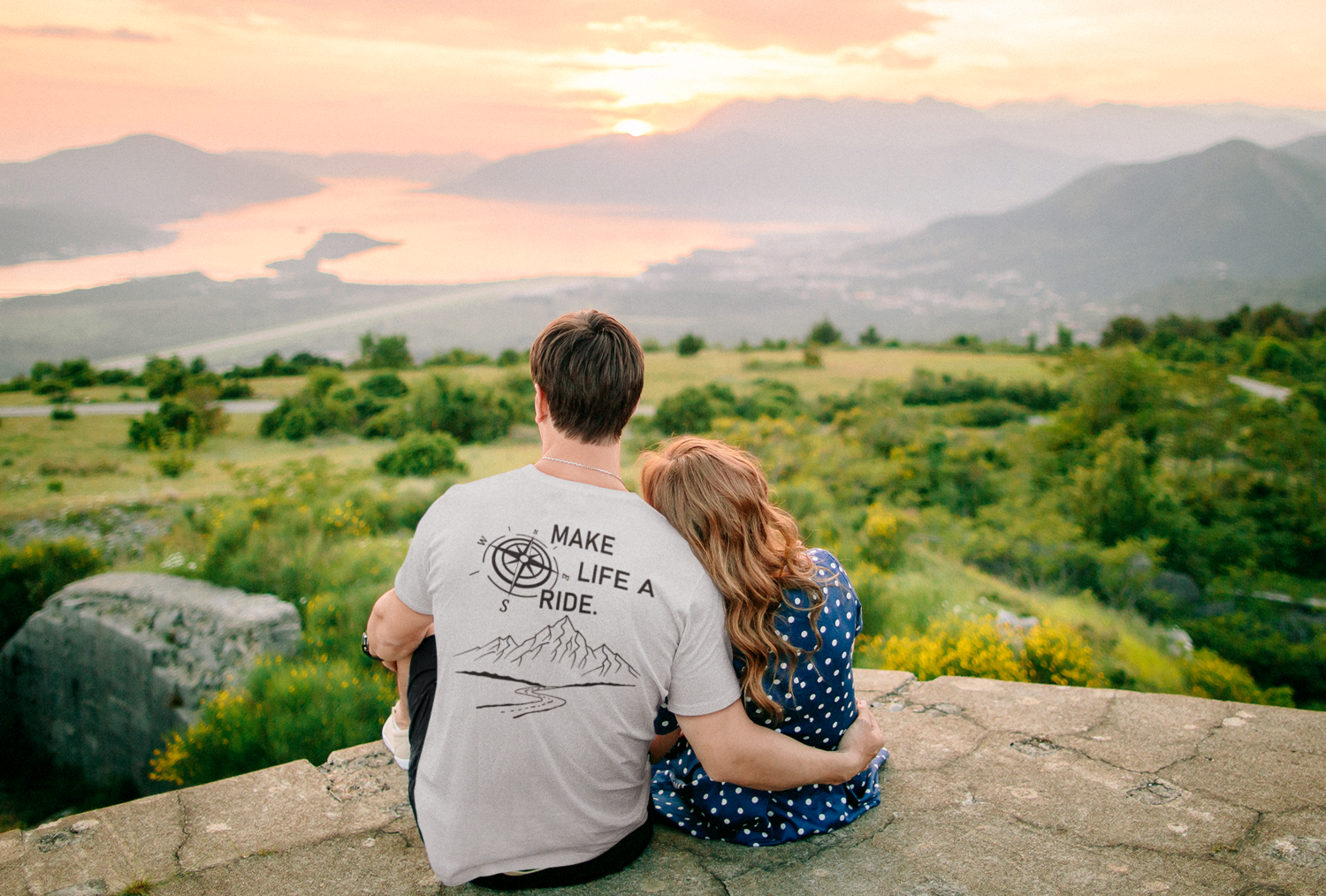 T-shirt Make life a ride Mountain  &quot;motorrad bmw motorcycle&quot;