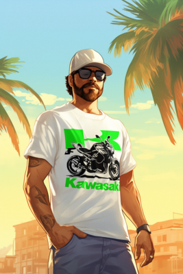 T-shirt  Kawasaki Z650  silhouette 2