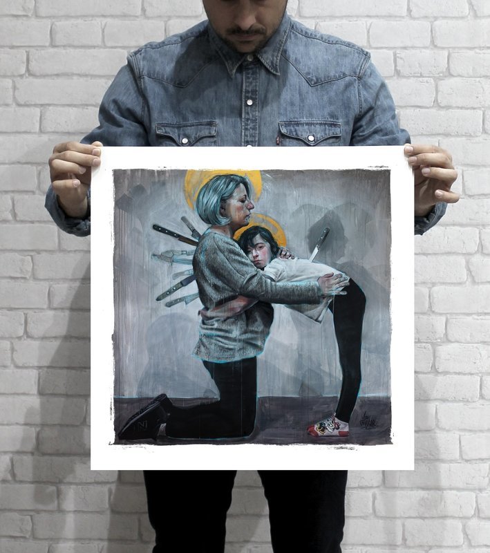 &quot;The First Stab&quot; 50x50 PRINT