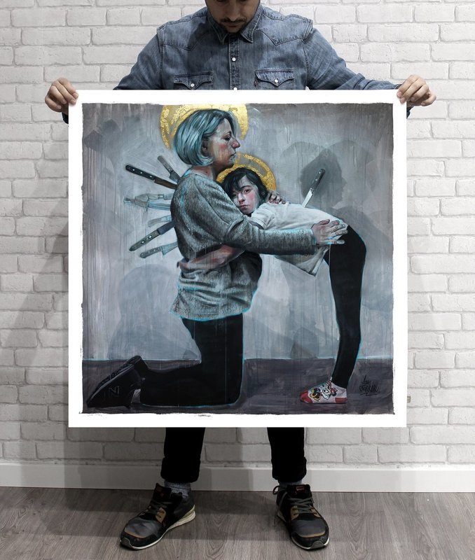 &quot;The First Stab&quot; 85x85 PRINT