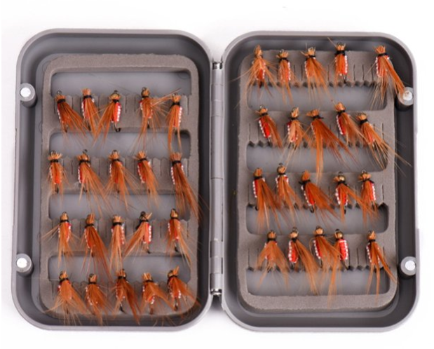 40Pcs Fly Fishing Flies Kit Fly Fishing Lures with Fly Fishing Box Fly Fishing