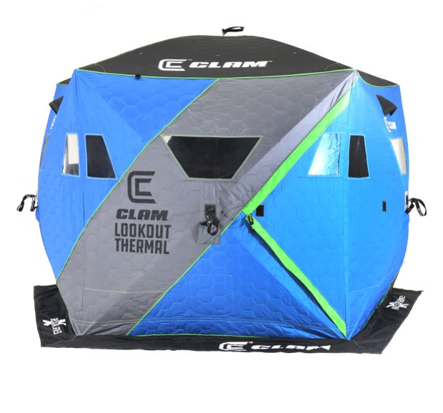 CLAM X500 Insulated Thermal Lookout Outdoor Fishing Hunting Hub Tent Shelter