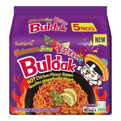 Samyang Hot Chicken Ramen - Habanero Lime (Purple) 5x135g 三養火雞麵 - 哈瓦那辣椒青檸口味(紫)