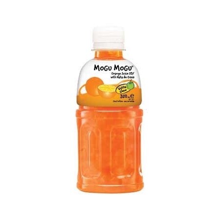 *Mogu Mogu Nata De Coco Drink Orange 320ml MOGU MOGU橙味 320ml