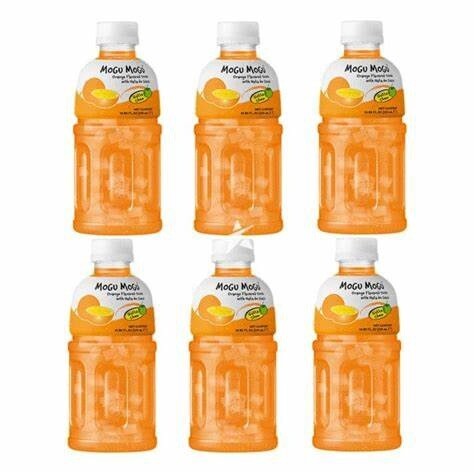 *Mogu Mogu Nata De Coco Drink Orange 6x320ml (Tray) MOGU MOGU香橙味(托)