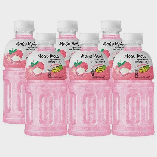 *Mogu Mogu Nata De Coco Drink Lychee 6x320ml (Tray) MOGU MOGU荔枝味(托)