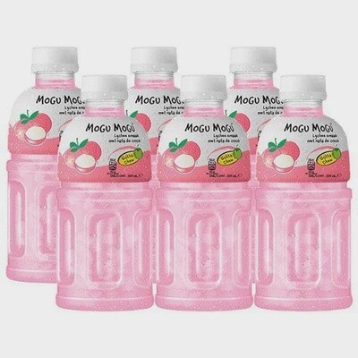 *Mogu Mogu Nata De Coco Drink Lychee 6x320ml (TRAY) MOGU MOGU荔枝味