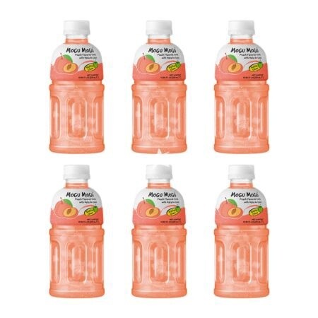 *Mogu Mogu Nata De Coco Drink Peach 6x320ml (Tray) MOGU MOGU桃味(托)
